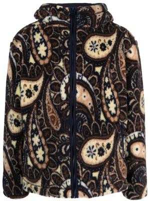 

Paisley-print faux-shearling jacket, Drôle De Monsieur Paisley-print faux-shearling jacket