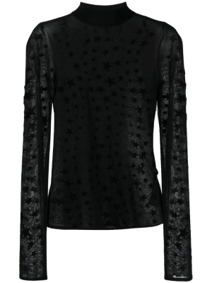 

Star-pattern semi-sheer top, SANDRO Star-pattern semi-sheer top