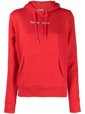 

Embroidered-logo long-sleeve hoodie, Tommy Jeans Embroidered-logo long-sleeve hoodie