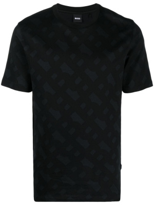 

Monogram-jacquard cotton T-shirt, BOSS Monogram-jacquard cotton T-shirt