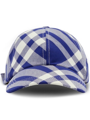 

Check-plaid cotton baseball cap, Burberry Check-plaid cotton baseball cap