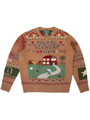 

Patterned intarsia-knit wool-blend jumper, Polo Ralph Lauren Patterned intarsia-knit wool-blend jumper