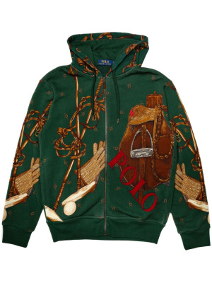 

Logo-print zip-up sweatshirt, Polo Ralph Lauren Logo-print zip-up sweatshirt