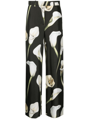 

Calla Lily-print silk trousers, Lanvin Calla Lily-print silk trousers