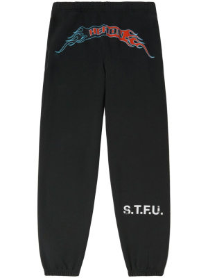 

Logo-print cotton track pants, Heron Preston Logo-print cotton track pants
