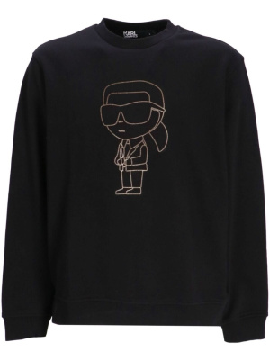 

Logo-embellished crew-neck sweatshirt, Karl Lagerfeld Logo-embellished crew-neck sweatshirt