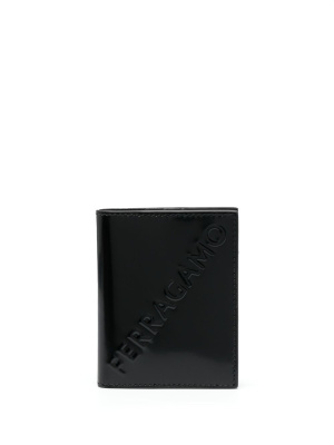 

Logo-debossed bi-fold leather wallet, Ferragamo Logo-debossed bi-fold leather wallet
