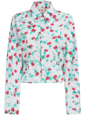 

Floral-print cotton shirt, Marni Floral-print cotton shirt