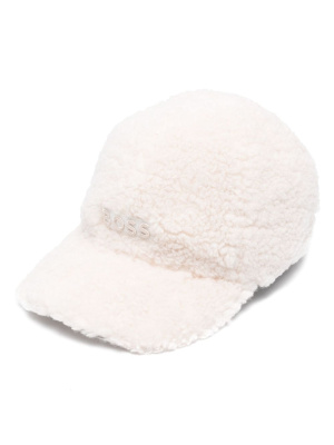 

Logo-appliqué faux-shearling cap, BOSS Logo-appliqué faux-shearling cap