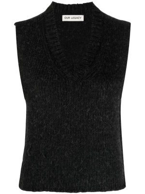 

V-neck knitted vest, OUR LEGACY V-neck knitted vest