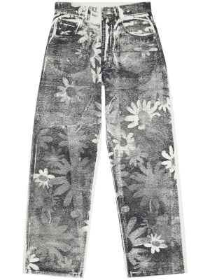 

Graphic-print straight-leg trousers, MM6 Maison Margiela Graphic-print straight-leg trousers