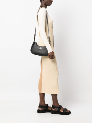 

Debossed-logo leather crossbody bag, Armani Exchange Debossed-logo leather crossbody bag