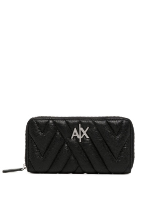 

Logo-plaque quilted wallet, Armani Exchange Logo-plaque quilted wallet