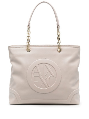 

Embossed-logo shoulder bag, Armani Exchange Embossed-logo shoulder bag