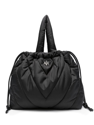 

Logo-plaque quilted tote bag, Armani Exchange Logo-plaque quilted tote bag