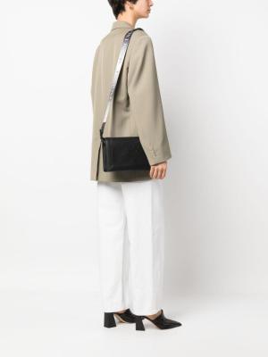 

Embossed-logo grained crossbody bag, Armani Exchange Embossed-logo grained crossbody bag