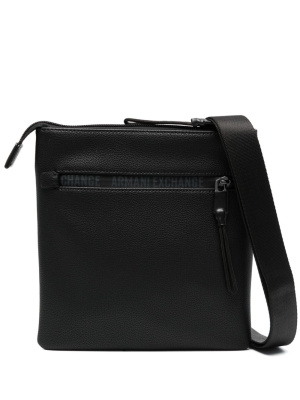 

Logo-tape faux-leather crossbody bag, Armani Exchange Logo-tape faux-leather crossbody bag