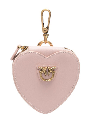 

Heart-motif leather keychain, PINKO Heart-motif leather keychain