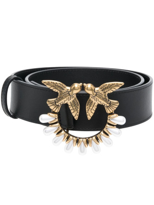 

Love Bird-buckle leather belt, PINKO Love Bird-buckle leather belt