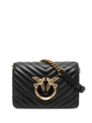 

Quilted leather satchel bag, PINKO Quilted leather satchel bag