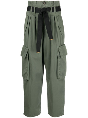 

Paperbag-waist cargo trousers, PINKO Paperbag-waist cargo trousers
