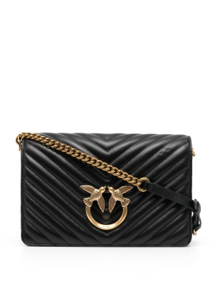 

Logo-plaque quilted cross-body bag, PINKO Logo-plaque quilted cross-body bag