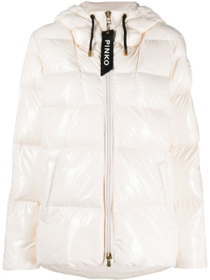 

Padded drawstring-hooded jacket, PINKO Padded drawstring-hooded jacket