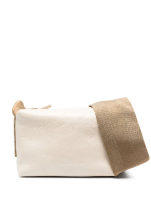 

Small logo-embossed leather shoulder bag, Uma Wang Small logo-embossed leather shoulder bag