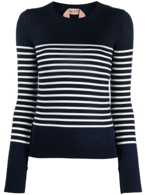 

Striped virgin-wool jumper, Nº21 Striped virgin-wool jumper