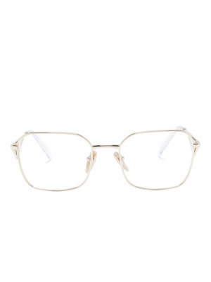 

Triangle-logo square-frame glasses, Prada Eyewear Triangle-logo square-frame glasses