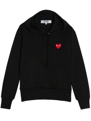 

Logo-appliqué drawstring hoodie, Comme Des Garçons Play Logo-appliqué drawstring hoodie