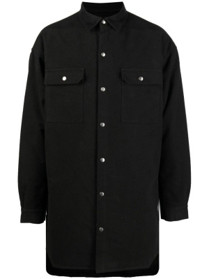 

Long-line felted cotton shirt, Rick Owens Long-line felted cotton shirt