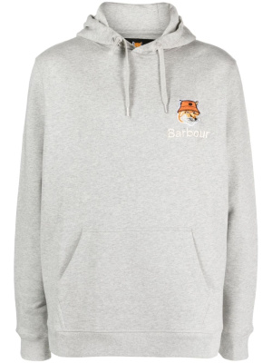 

Logo-embroidered cotton hoodie, Barbour Logo-embroidered cotton hoodie