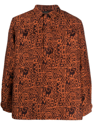 

Batik-pattern jacquard shirt, BEAMS PLUS Batik-pattern jacquard shirt