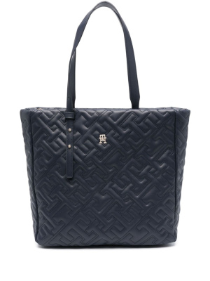 

TH monogram quilted tote bag, Tommy Hilfiger TH monogram quilted tote bag