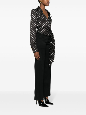 

Polka-dot wrap blouse, Balmain Polka-dot wrap blouse