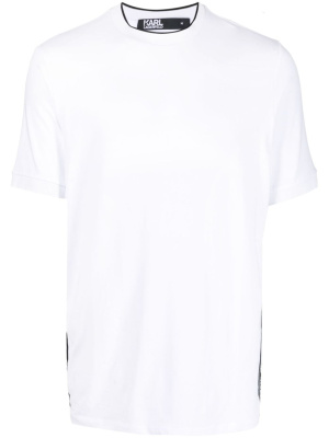 

Logo-tape cotton blend T-shirt, Karl Lagerfeld Logo-tape cotton blend T-shirt
