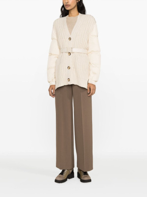 

Panelled padded cashmere-wool cardigan, Moncler Panelled padded cashmere-wool cardigan