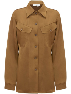

Long-sleeve chest-pockets shirt, Victoria Beckham Long-sleeve chest-pockets shirt