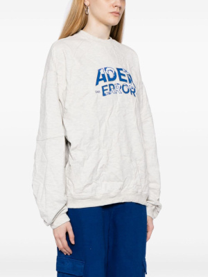 

Edca logo-appliqué crinkled sweatshirt, Ader Error Edca logo-appliqué crinkled sweatshirt
