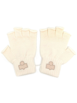 

Blaise logo-appliqué fingerless gloves, ISABEL MARANT Blaise logo-appliqué fingerless gloves