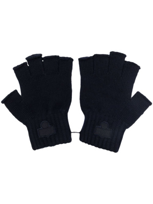 

Blaise logo-appliqué fingerless gloves, ISABEL MARANT Blaise logo-appliqué fingerless gloves