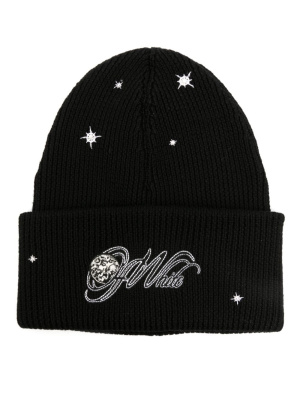 

Crystal-embellished logo beanie, Off-White Crystal-embellished logo beanie