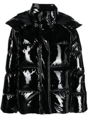 

High-shine hooded puffer jacket, ASPESI High-shine hooded puffer jacket