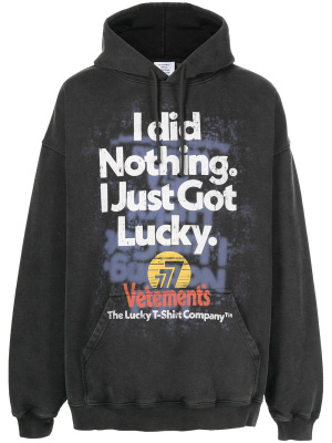 

Slogan-print hoodie, VETEMENTS Slogan-print hoodie