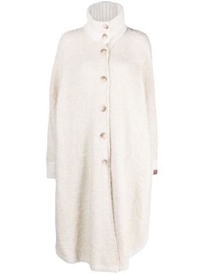 

Button-up faux-fur cardi-coat, Emporio Armani Button-up faux-fur cardi-coat