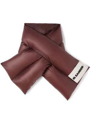 

Logo-patch padded scarf, Jil Sander Logo-patch padded scarf