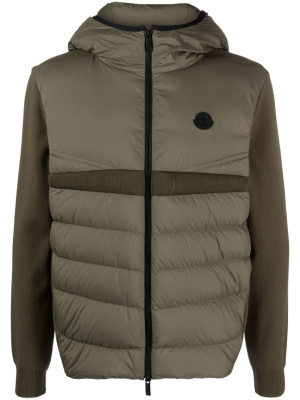 

Logo-patch panelled down jacket, Moncler Logo-patch panelled down jacket