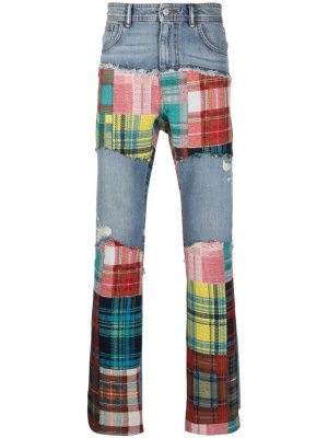 

Patchwork-detail straight-leg jeans, Acne Studios Patchwork-detail straight-leg jeans