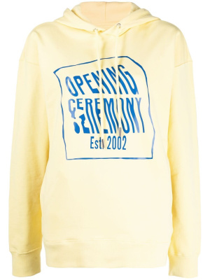 

Logo-print cotton hoodie, Opening Ceremony Logo-print cotton hoodie